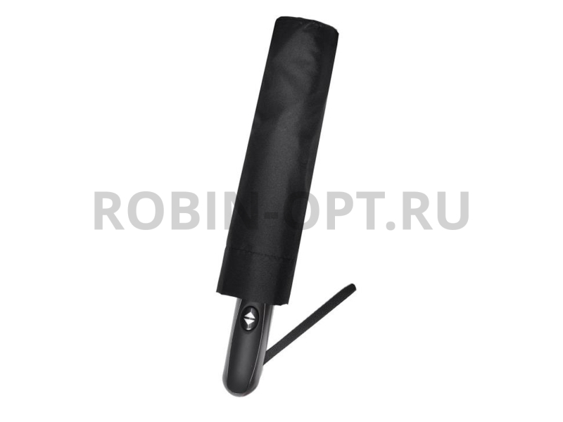 Зонт автомат мужской 3 сл., Три слона M6800, прямая ручка , 25"(64см)Х8к, полиэстер, (диаметр),  г, , черный фото детальное