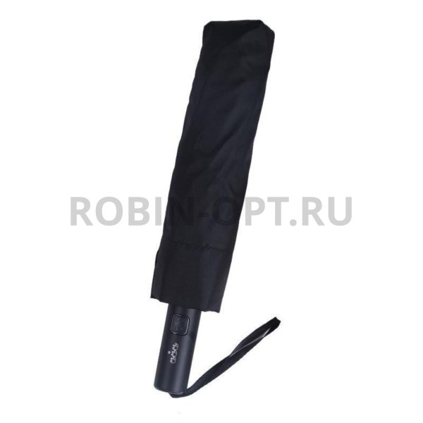 Зонт автомат мужской 3 сл., Три слона M6100, прямая ручка , 23.6"(60см)Х10к, полиэстер, (диаметр),  г, , черный фото детальное