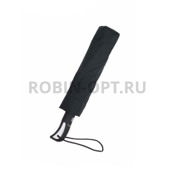 Зонт полный автомат мужской 3 сл., Три слона M7840, прямая ручка , 27.5"(70см)Х8к, полиэстер, (диаметр),  г, , черный фото детальное
