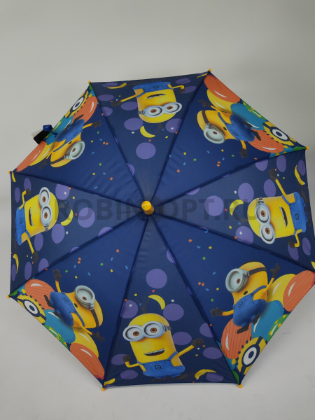 Зонт полуавтомат детский трость, PICCO 078, ручка крюк, 19"(48см)Х8к, полиэстер, (диаметр),  г, , детские рисунки фото детальное