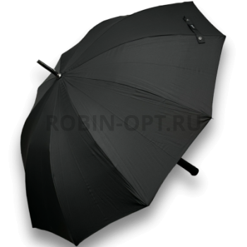 Зонт полуавтомат мужской трость, ROBIN 1321, прямая ручка , 23"(58.5см)Х10к, эпонж 210т, (диаметр),  г, , черный фото анонса