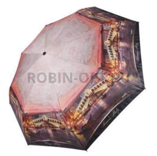 Зонт автомат женский 3 сл., Три слона L3887-E, прямая ручка , 21.6"(55см)Х8к, полиэстер, (диаметр),  г, , узоры фото детальное