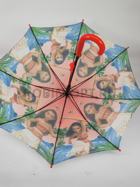 Зонт полуавтомат детский трость, PICCO 076, ручка крюк, 19"(48см)Х8к, полиэстер, (диаметр),  г, , моана фото детальное